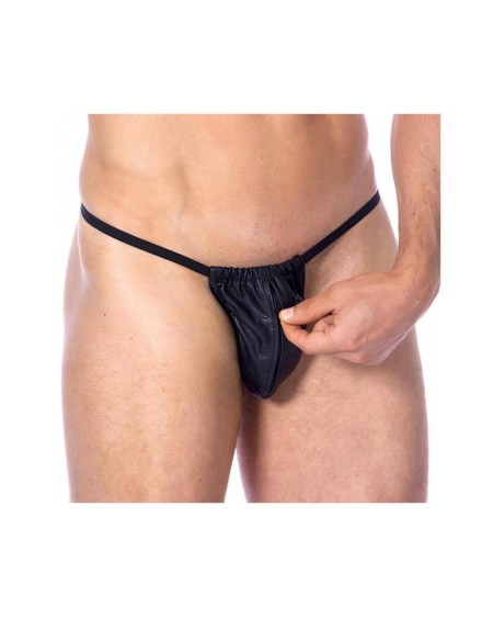 leather adjustable g-string one size