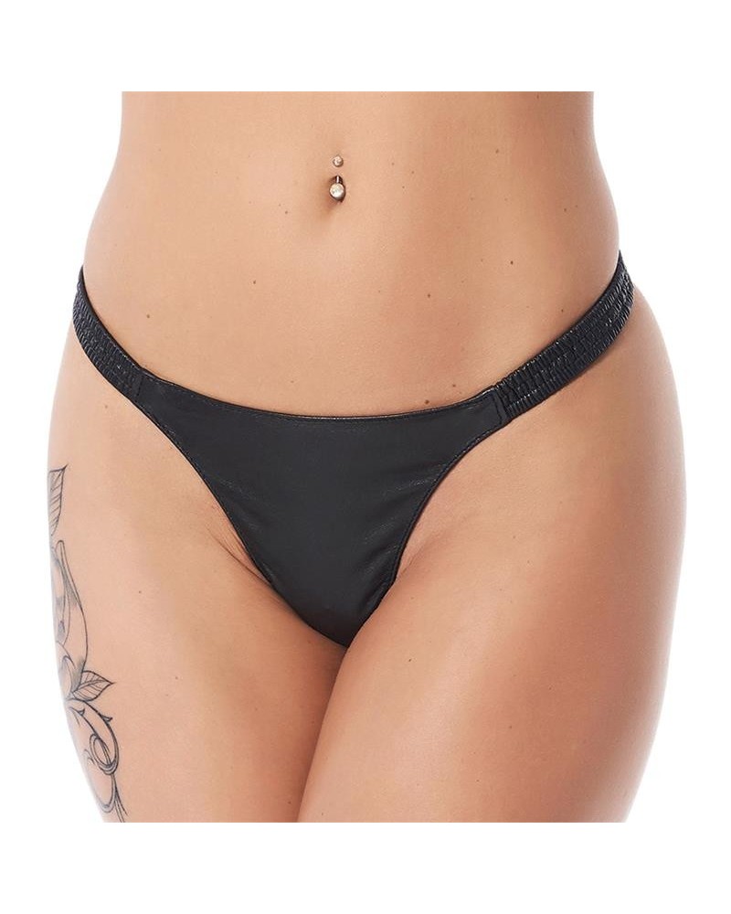 g-string leather elastic