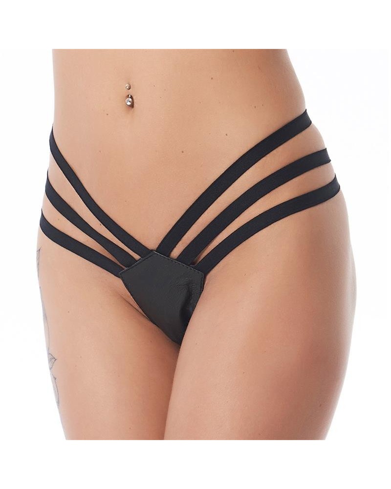 leather g-string noir one size