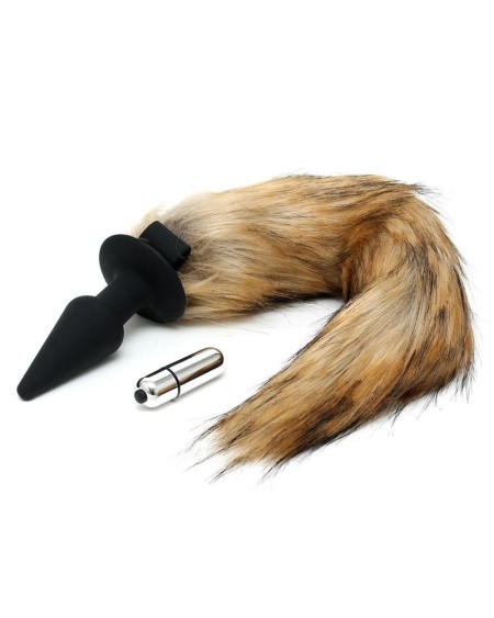 vibrant plug with fox tail