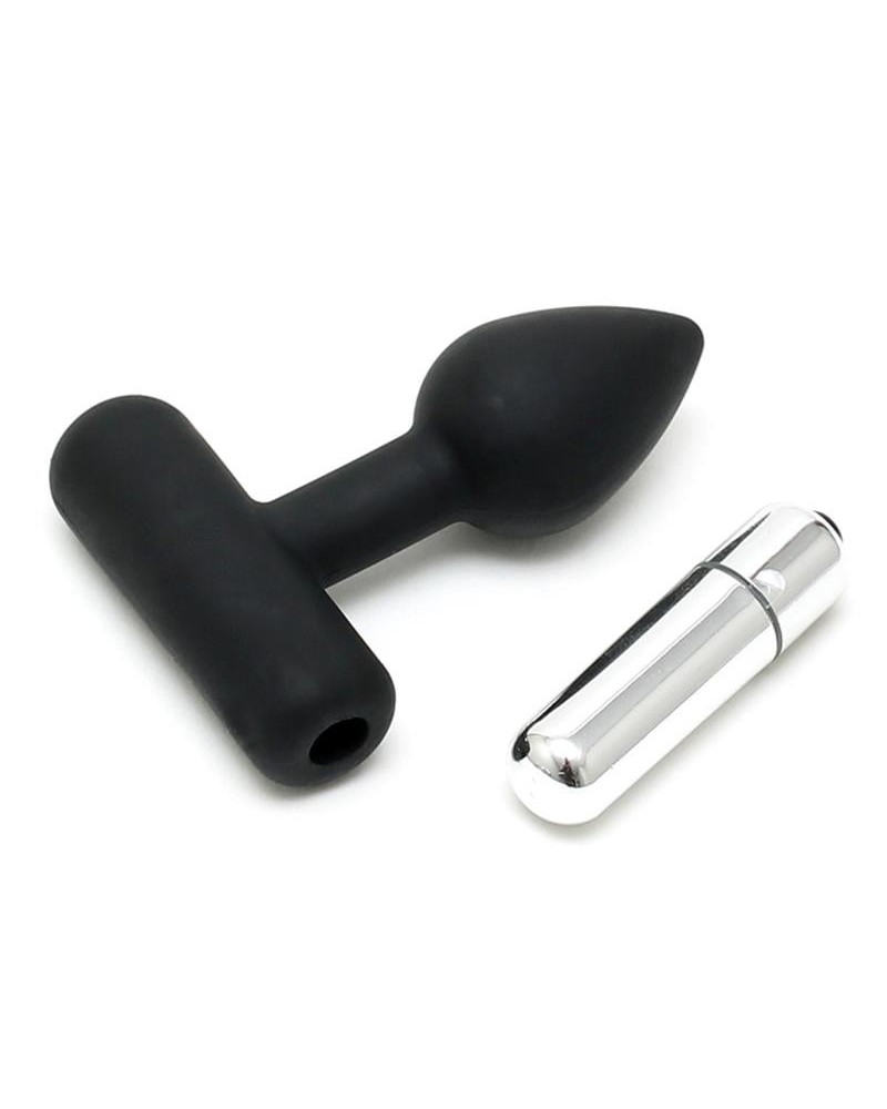 butt plug with vibrant bullet noir