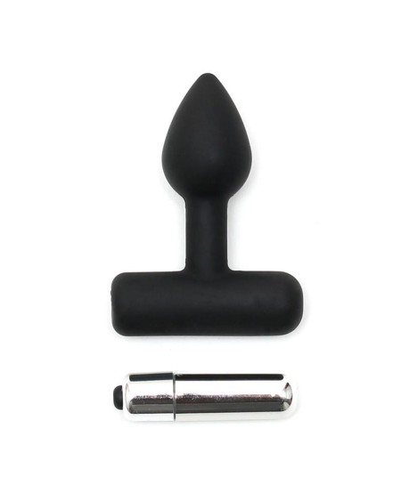 butt plug with vibrant bullet noir