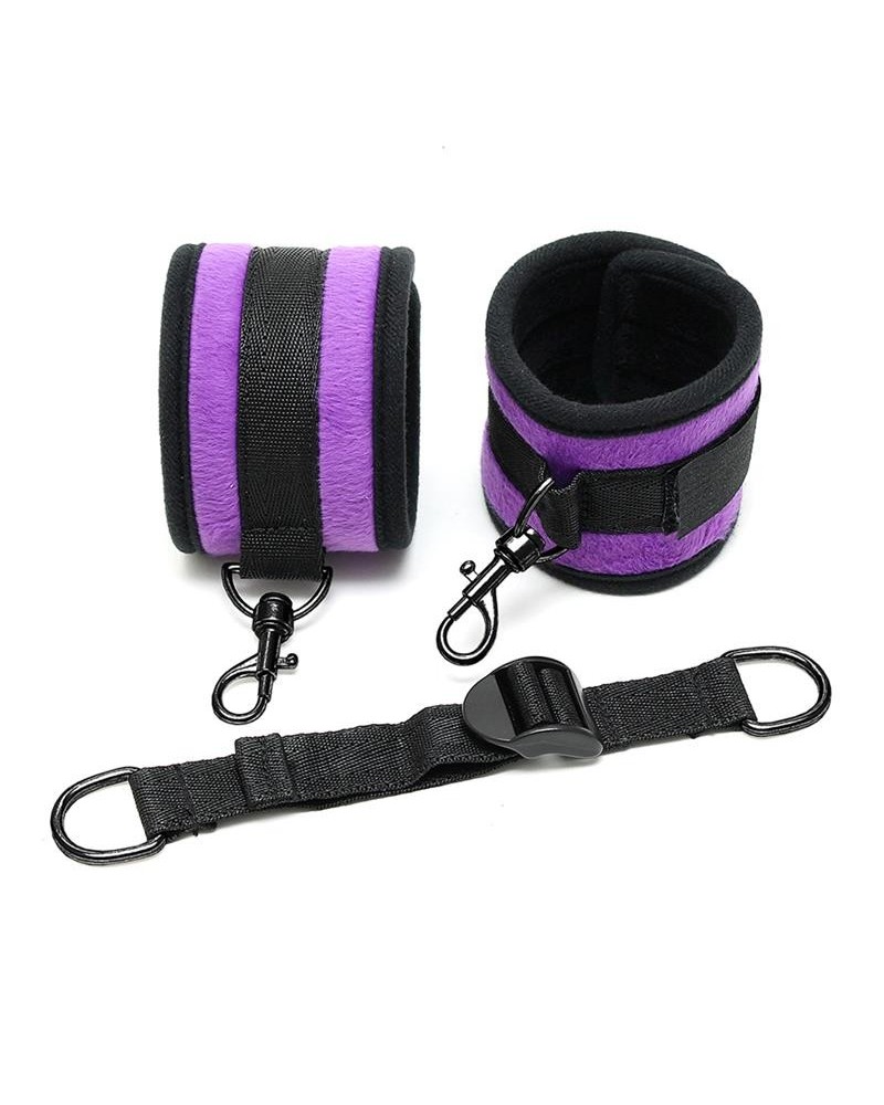 anklecuffs with spreader strap adjustable violet