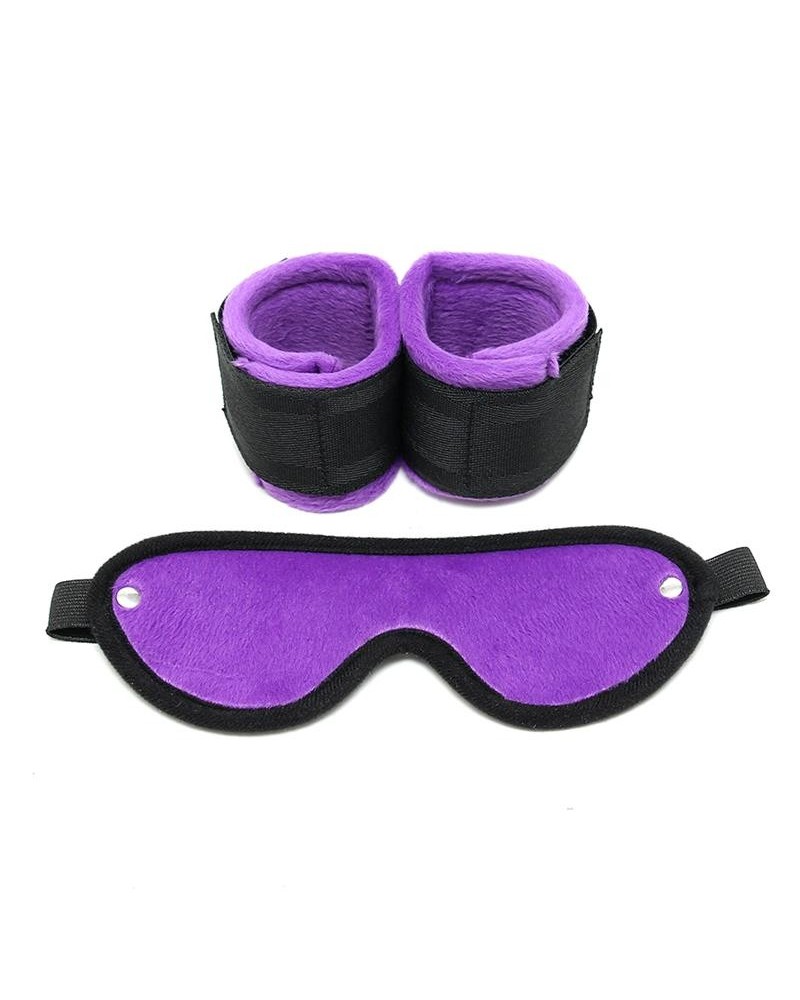 handcuffs with mask adjustable violet