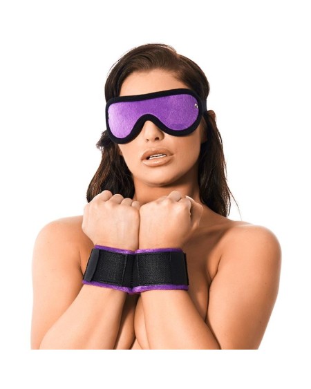 handcuffs with mask adjustable violet
