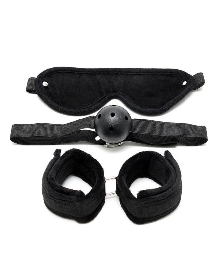 bondage set 3 pieces noir