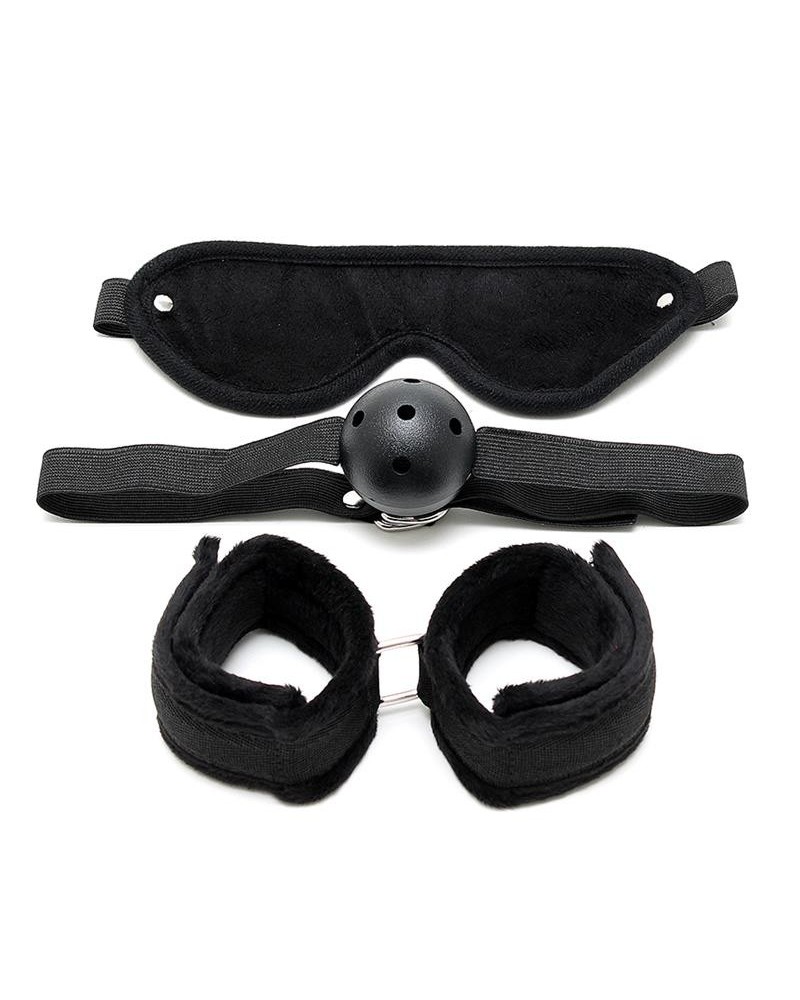 bondage set 3 pieces noir