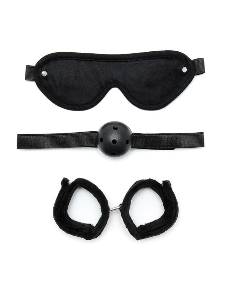 bondage set 3 pieces noir