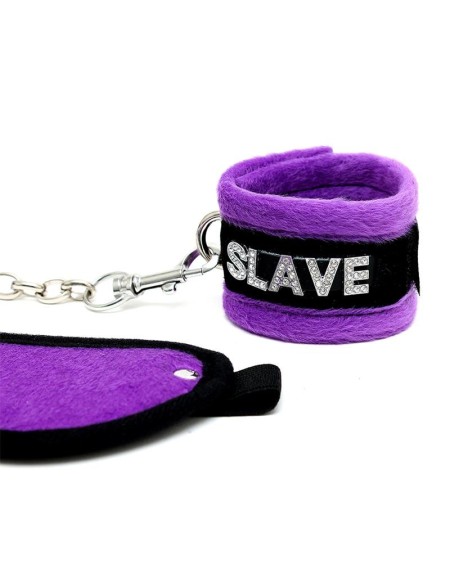 handcuffs and eyemask violet