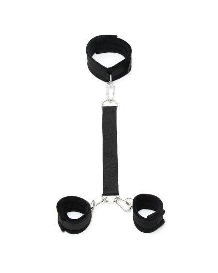 souple collar to handcuffs with leash adjustable