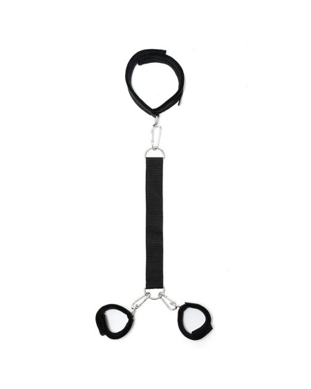 souple collar to handcuffs with leash adjustable