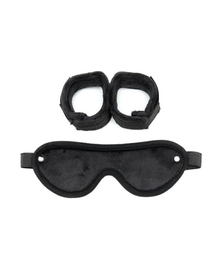 hand cuffs with mask adjustable noir