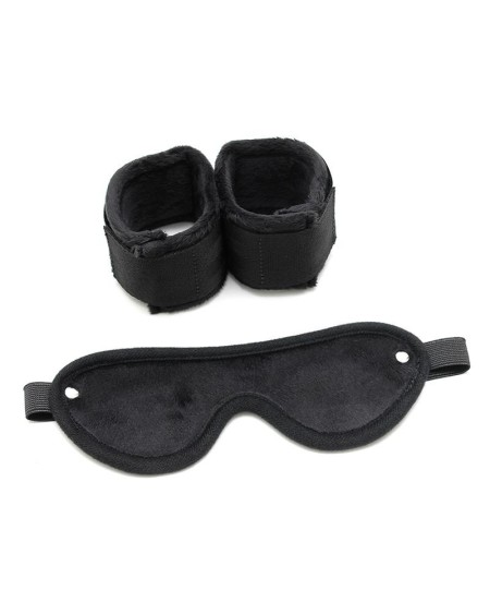 hand cuffs with mask adjustable noir