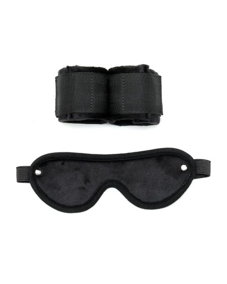 hand cuffs with mask adjustable noir