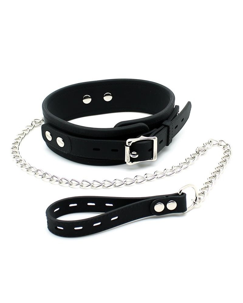 collar with leash silicone