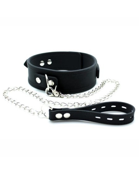 collar with leash silicone