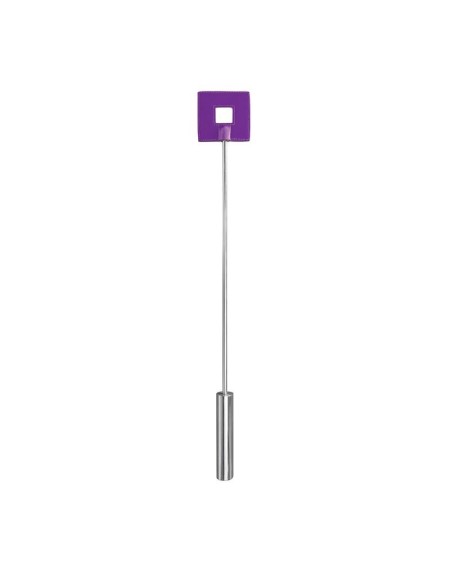 shots ouch! whips and paddles leather square tipped crop violet