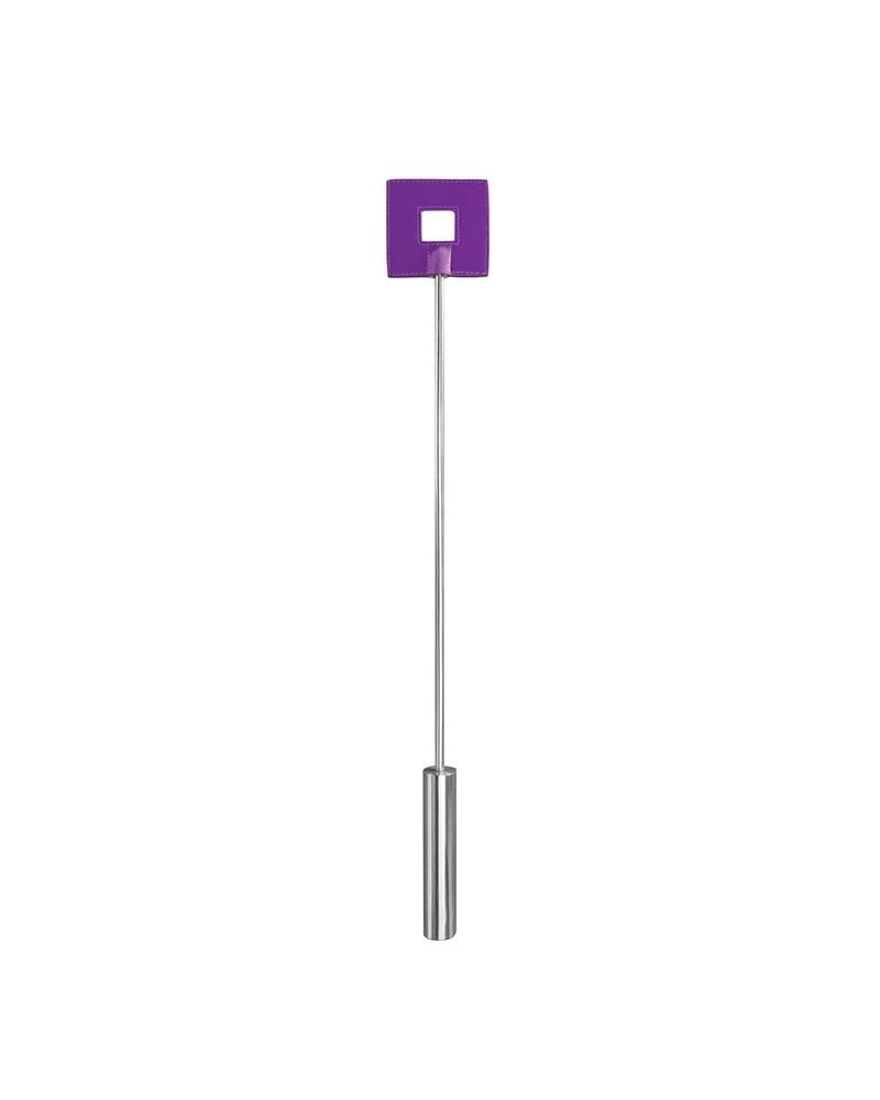shots ouch! whips and paddles leather square tipped crop violet