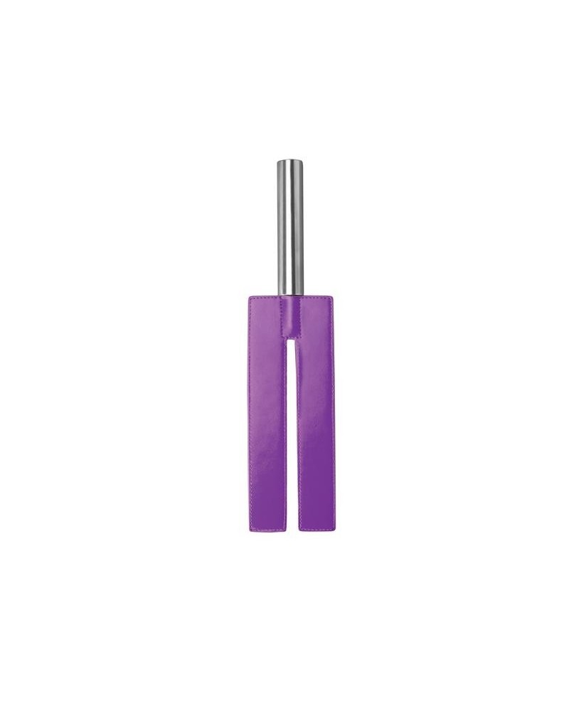 shots ouch! whips and paddles leather slit paddle violet