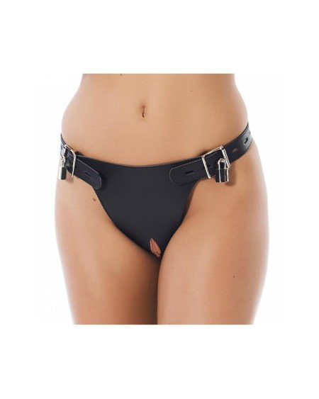 leather chastity briefs adjustable