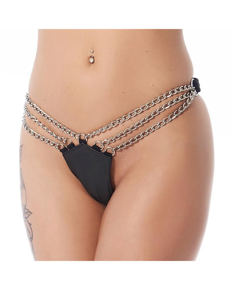 briefs with chains noir
