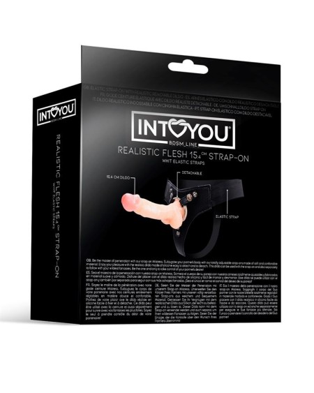 mistress elastic strap-on with silicone dildo 15.4 cm chair