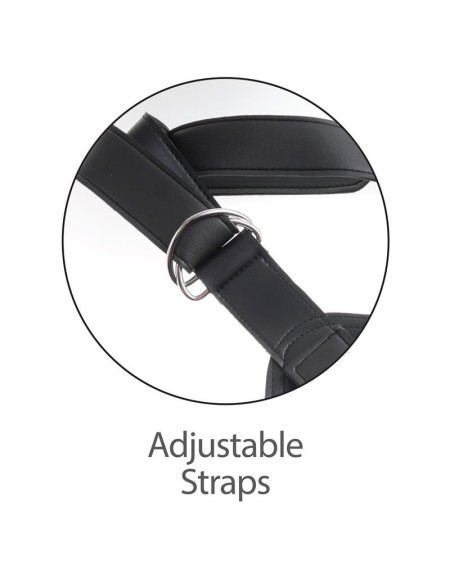 strap-on harness two cocks one hole 7 tan