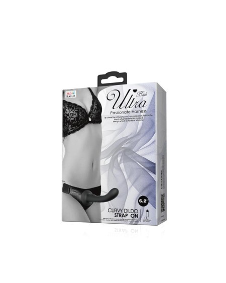 strap-on with silicone dildo noir