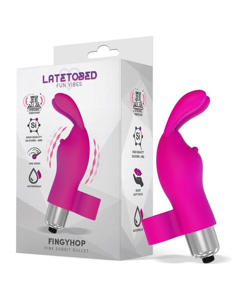 fingyhop vibrant bullet with rabbit silicone rose