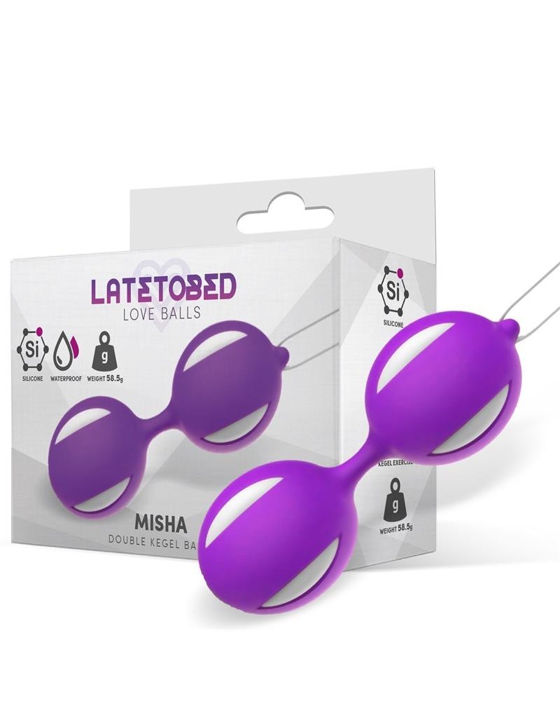 misha double kegel balls silicone violet
