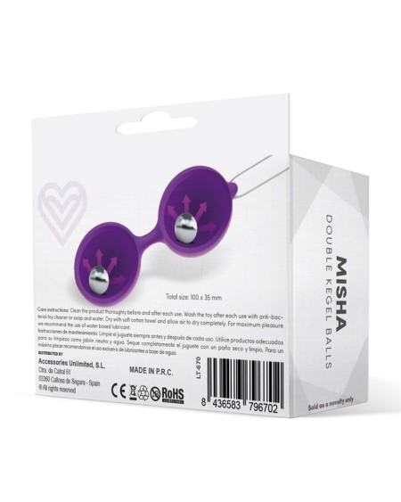 misha double kegel balls silicone violet