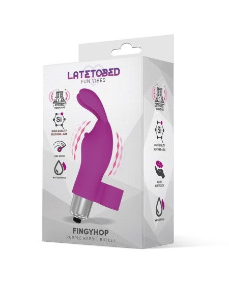 fingyhop vibrant bullet with rabbit silicone violet