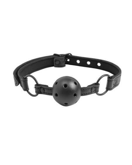 adjustable brrathable ball gag vegan leather
