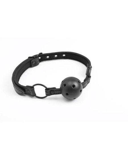 adjustable brrathable ball gag vegan leather