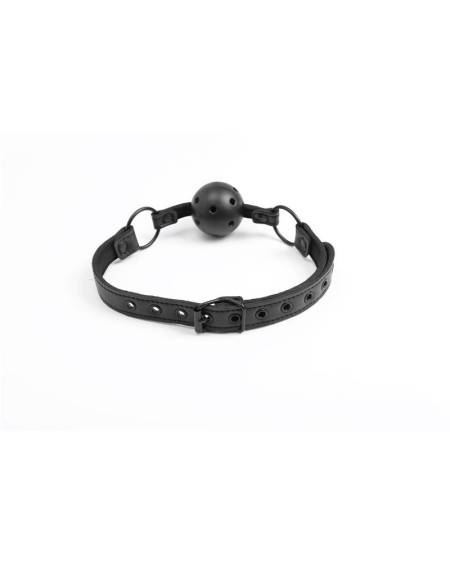 adjustable brrathable ball gag vegan leather