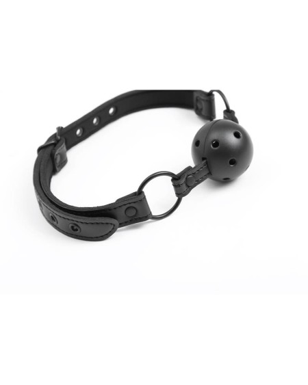 adjustable brrathable ball gag vegan leather