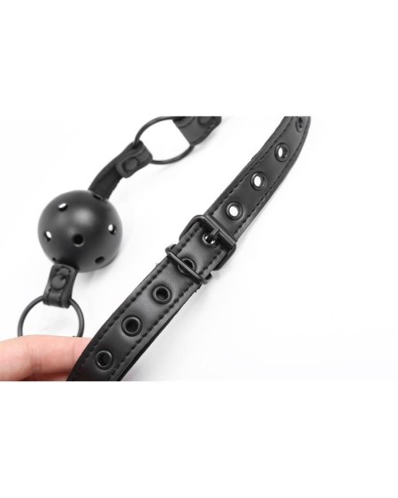adjustable brrathable ball gag vegan leather