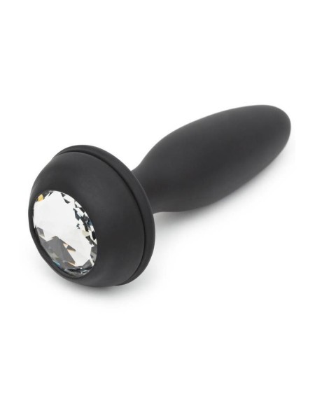 anal plug with vibration and double base violet large