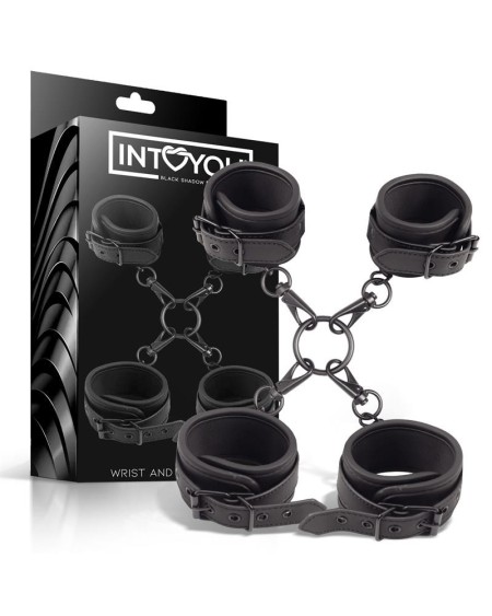 wrist and ankle cuffs set vegan leather