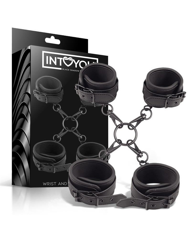 wrist and ankle cuffs set vegan leather
