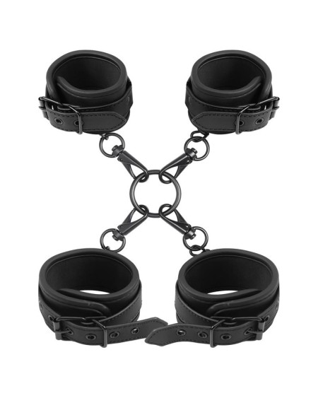 wrist and ankle cuffs set vegan leather