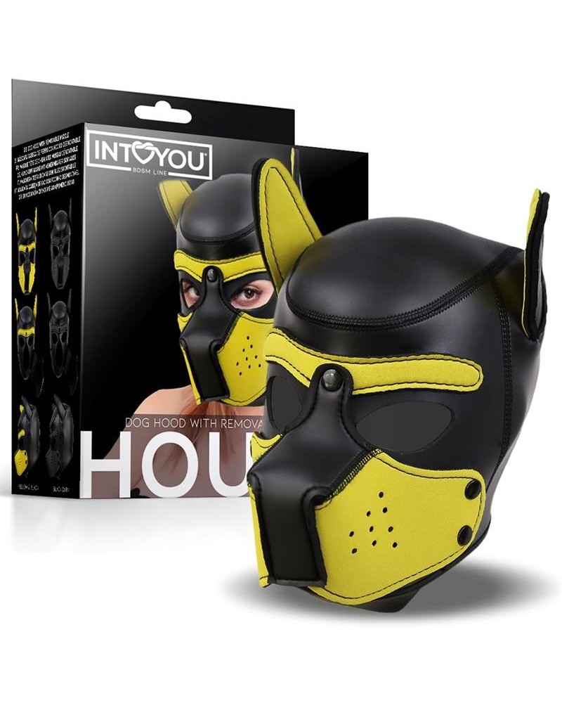 hound neoprene dog hound removable muzzle blackyellow one size
