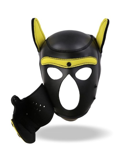 hound neoprene dog hound removable muzzle blackyellow one size