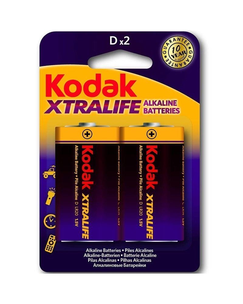 xtralife alkaline battery d lr20 blister of 2