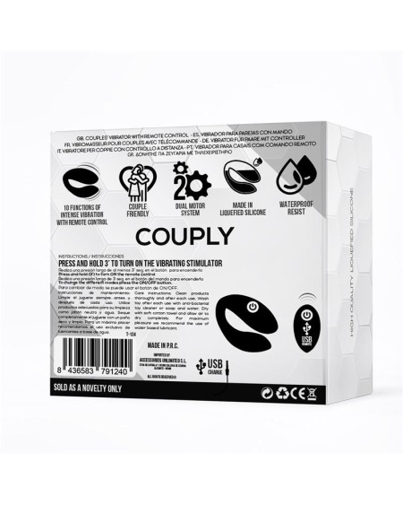 couply couple toy with remote control usb unibody liquid silicone