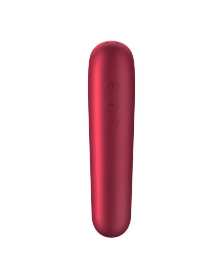dual love vibe and sucker with air pulse red