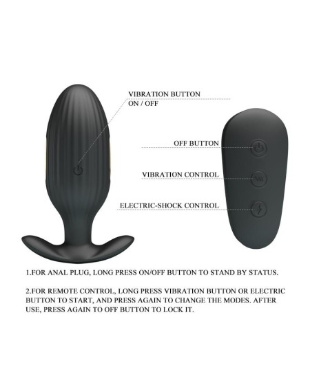 royal pleasure butt plug with electro stimulation usb