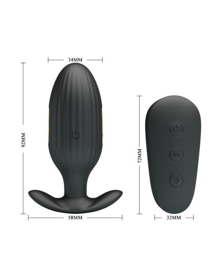 royal pleasure butt plug with electro stimulation usb