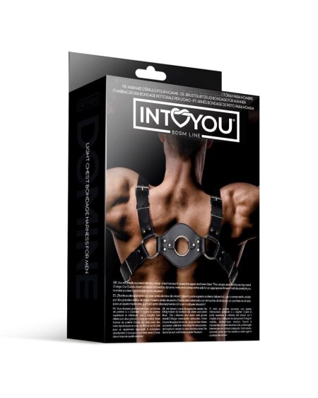 quovis male chest bondage harness vegan leather