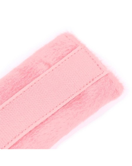 handcuffs with velcro with long fur rose